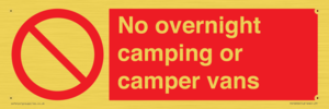 No overnight camping or camper vans